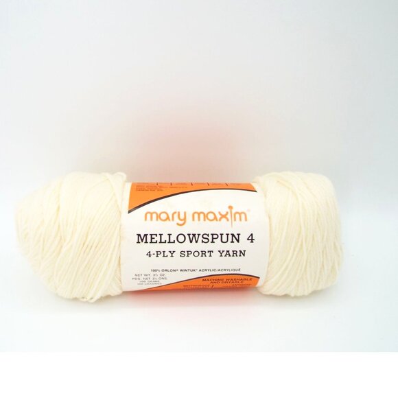 Vintage Mary Maxim Mellowspun 4 Sport Yarn 4-Ply Lot of 4 Made in USA - Picture 3 of 8
